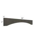 Charcoal Grey Shaker 48" Shaker Arch Valance