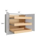 Stone Shaker 33" Full Height Base Cabinet with 3 Rollout Trays