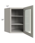 Stone Shaker 24x30 Wall Diagonal Corner Cabinet (Prepped for Glass Doors)