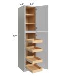 Stone Shaker 18x90x24 Wall Pantry Cabinet with 4 Rollout Trays