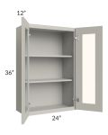 Stone Shaker 24x36 Wall Glass Door Cabinet (Prepped for Glass Doors)