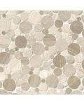 White Oak Serenity Stone Pebbles Mesh Backed Marble Tile