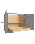 Graphite Grey Shaker 36" Full Height Base Cabinet with 1 Rollout Tray