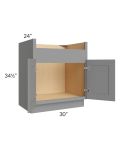 Graphite Grey Shaker 30" Farm Sink Base Cabinet