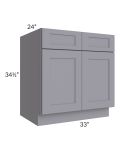 Graphite Grey Shaker 33" Sink Base Cabinet