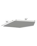 Graphite Grey Shaker 36" Corner Sink Base Floor