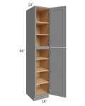 Graphite Grey Shaker 18x96x24 Wall Pantry Cabinet