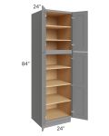 Graphite Grey Shaker 24x84x24 Wall Pantry Cabinet