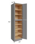 Graphite Grey Shaker 24x96x24 Wall Pantry Cabinet