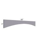 Graphite Grey Shaker 48" Arched Valance 