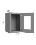 Graphite Grey Shaker 12x18 Decorative Wall Cabinet
