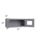 Graphite Grey Shaker 27x12 Decorative Wall Cabinet