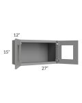Graphite Grey Shaker 27x15 Decorative Wall Cabinet