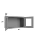Graphite Grey Shaker 30x18 Decorative Wall Cabinet