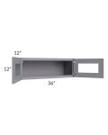 Graphite Grey Shaker 36x12 Decorative Wall Cabinet