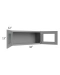 Graphite Grey Shaker 36x15 Decorative Wall Cabinet