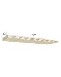 Casselton Ivory 36" Glass Rack