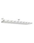 Charlotte White 36" Glass Rack