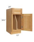 Madison Honey Shaker 15" Tray Divider Base Cabinet