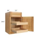 Madison Honey Shaker 21" Base Cabinet with 2 Rollout Trays