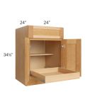 Madison Honey Shaker 24" Base Cabinet with 1 Rollout Tray