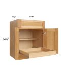 Madison Honey Shaker 27" Base Cabinet with 1 Rollout Tray
