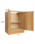 Madison Honey Shaker 27" Full Height Door Base Cabinet
