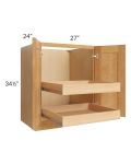 Madison Honey Shaker 27" Full Height Base Cabinet with 2 Rollout Trays