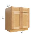 Madison Honey Shaker 30" Base Cabinet with 1 Rollout Tray 