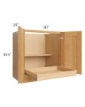 Madison Honey Shaker 30" Full Height Base Cabinet with 1 Rollout Tray 