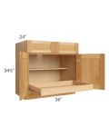 Madison Honey Shaker 36" Base Cabinet with 1 Rollout Tray