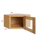 Madison Honey Shaker 24x15 Decorative Wall Diagonal Corner Cabinet