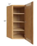 Madison Honey Shaker 24x42 Wall Diagonal Corner Cabinet
