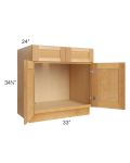 Madison Honey Shaker 33" Sink Base Cabinet