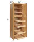 Madison Honey Shaker 24x84x24 Wall Pantry Cabinet with 4 Rollout Trays