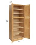 Madison Honey Shaker 30x84x24 Wall Pantry Cabinet