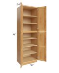Madison Honey Shaker 30x96x24 Wall Pantry Cabinet