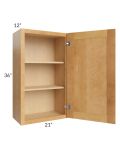 Madison Honey Shaker 21x36 Wall Cabinet