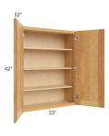 Madison Honey Shaker 33x42 Wall Cabinet
