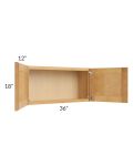 Madison Honey Shaker 36x18 Wall Cabinet
