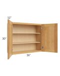 Madison Honey Shaker 36x30 Wall Cabinet