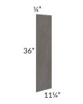 Midtown Dark Grey Shaker 36" Wall Skin (1/4" Thick)