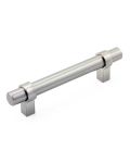 Contemporary Metal Pull 5.35" Overall Length in Brushed Nickel