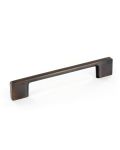 Contemporary Metal Pull 5.03" Center to Center in Brushed Oil-Rubbed Bronze
