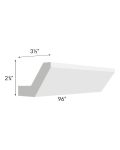 Stratton White Shaker 96" Shaker Crown Molding