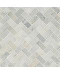 Arabescato Carrara Herringbone Pattern Honed In A Mesh