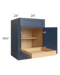 Madison Navy Shaker 24" Base Cabinet with 1 Rollout Tray