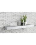 Tuscan Painted Grey 36" Stainless Steel Floating Shelf