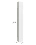 Bayville White 4x4 Shaker Decorative Post