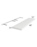 Brilliant White Shaker 48" Floating Shelf